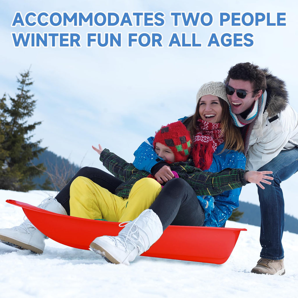 35 inch Plastic Snow Sled with Leash G7899