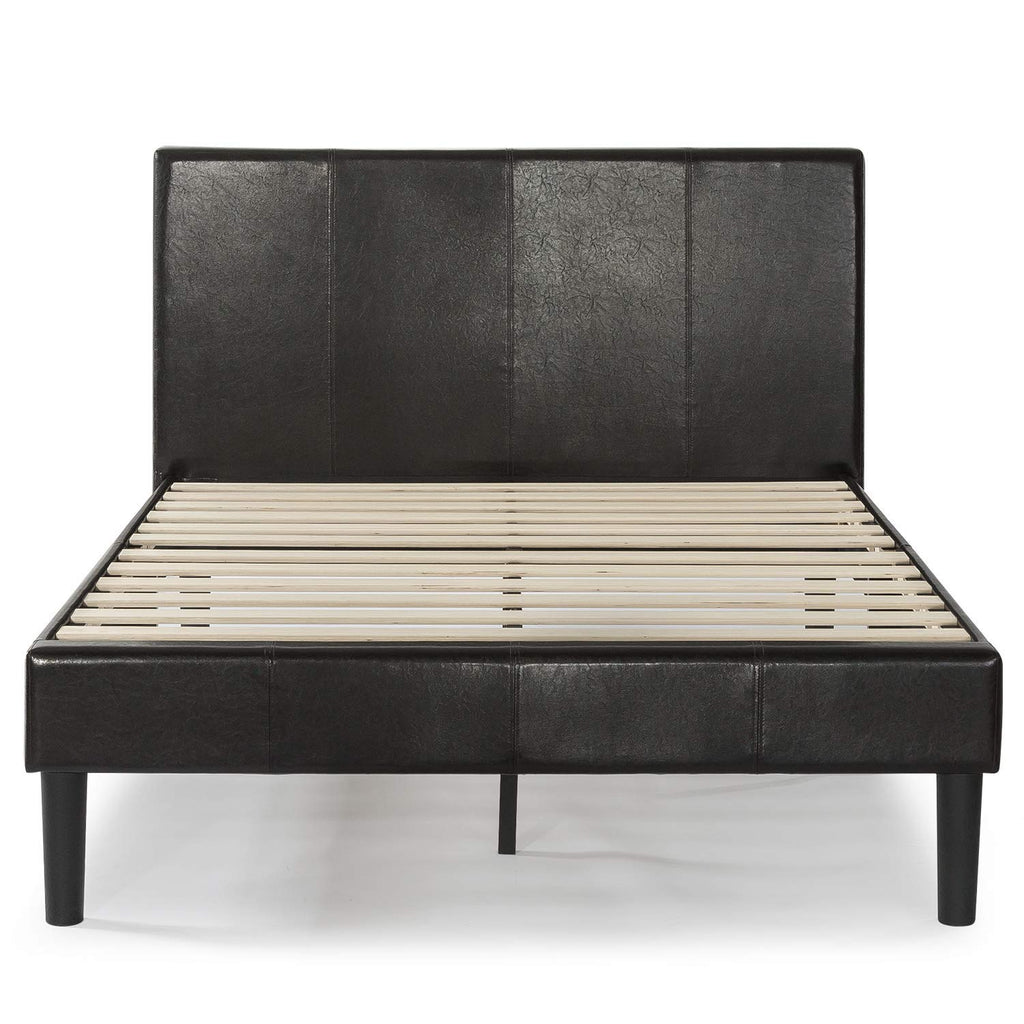 Faux Leather Upholstered Platform Bed Frame California King L24957