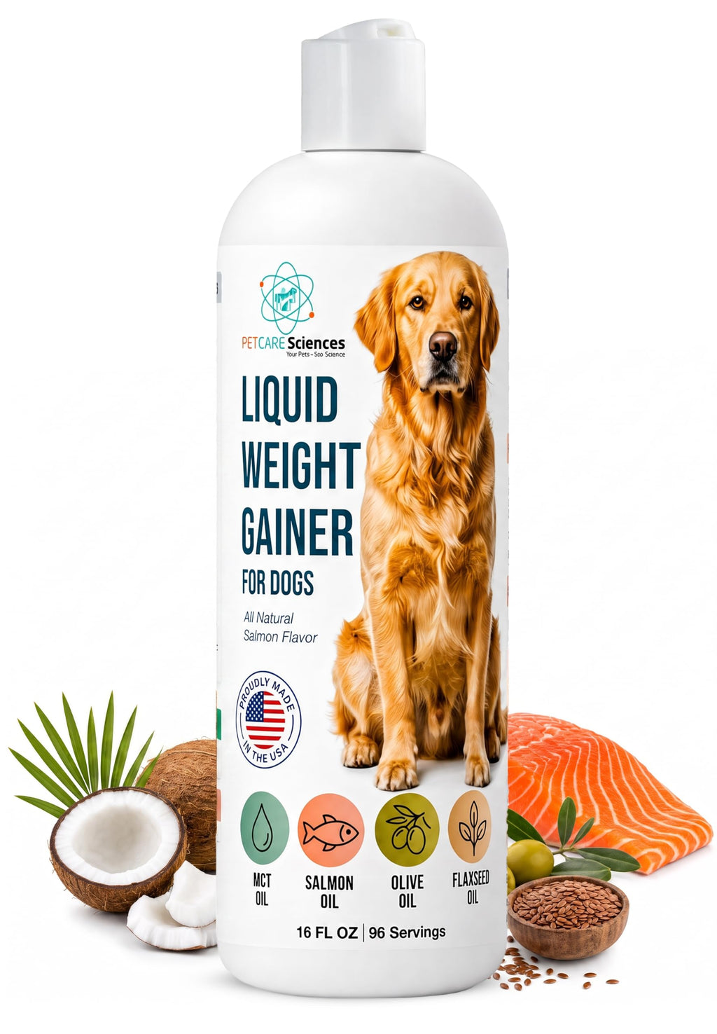 High Calorie Liquid Dog Food Topper with Salmon Oil 16 fl oz J217