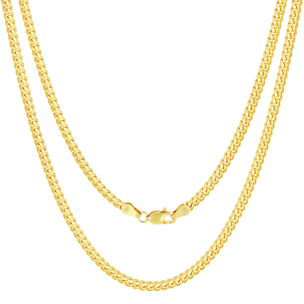 14K Yellow Gold Cuban Link Chain Necklace C245995