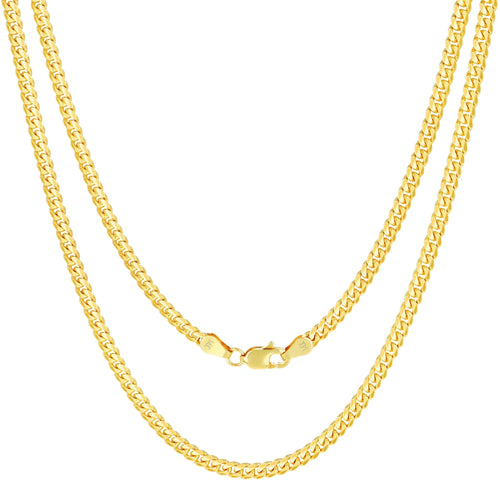 14K Yellow Gold Cuban Link Chain Necklace C245995