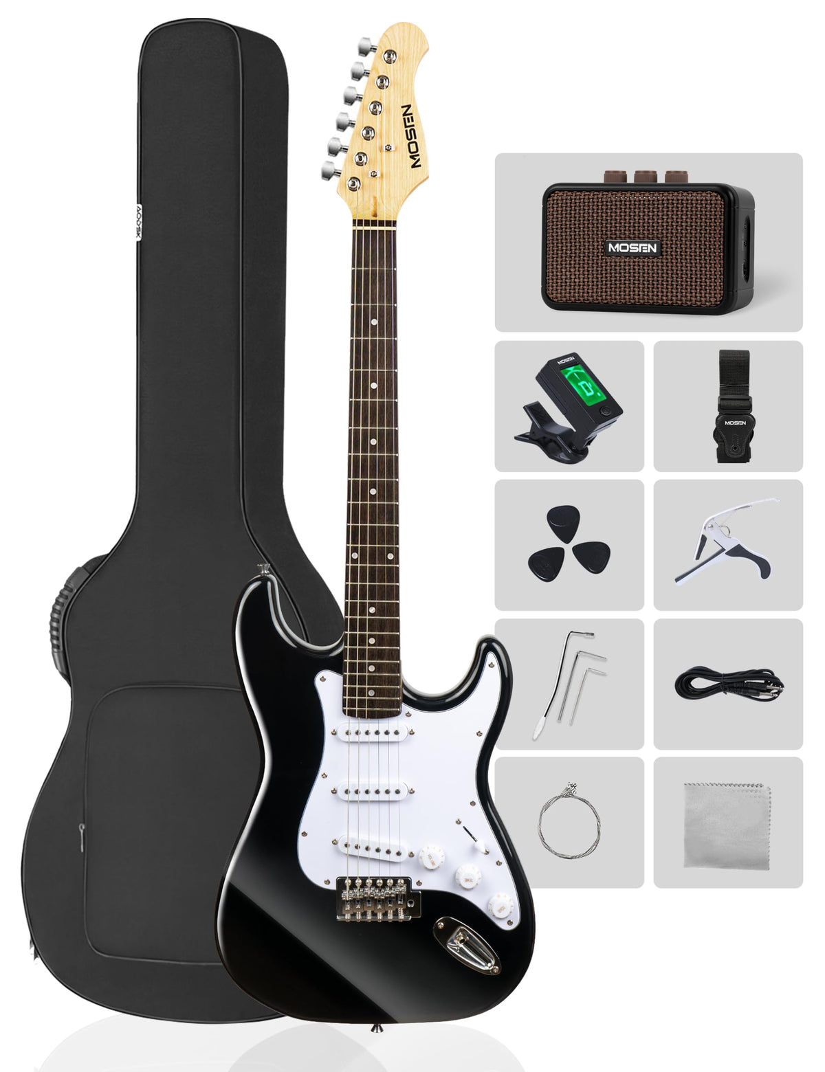 39" Electric Guitar Set with Amp Bag Tuner C439