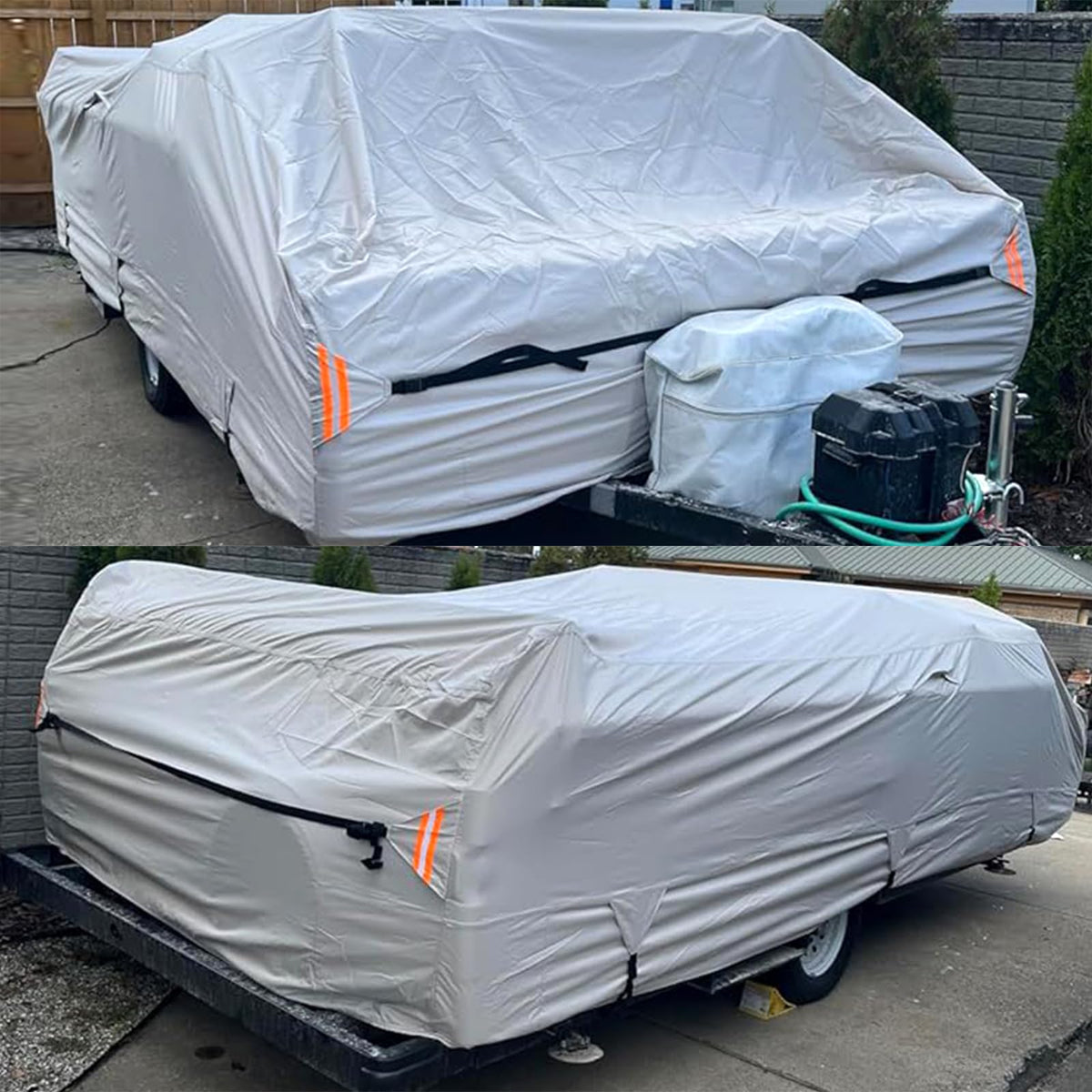900D Oxford Waterproof Pop Up Camper Tent Trailer Cover, 14-16ft E854