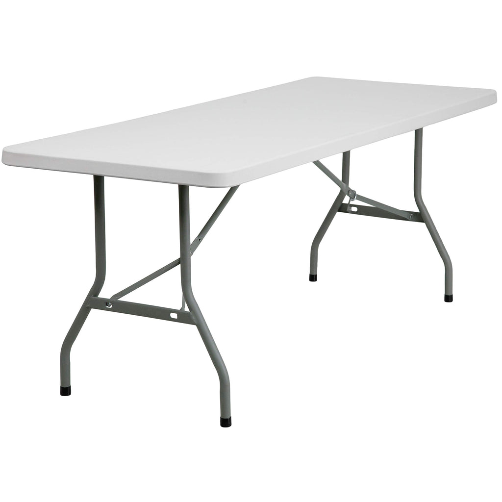 6-Foot White Plastic Folding Table B81602