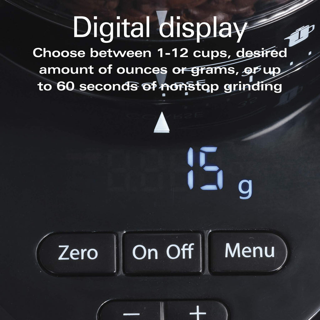 Stainless Steel Conical Burr Digital Coffee Grinder T26586
