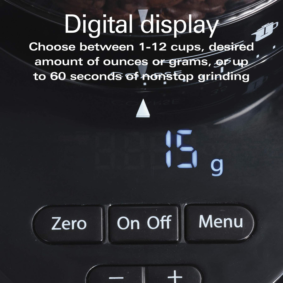 Stainless Steel Conical Burr Digital Coffee Grinder T26586