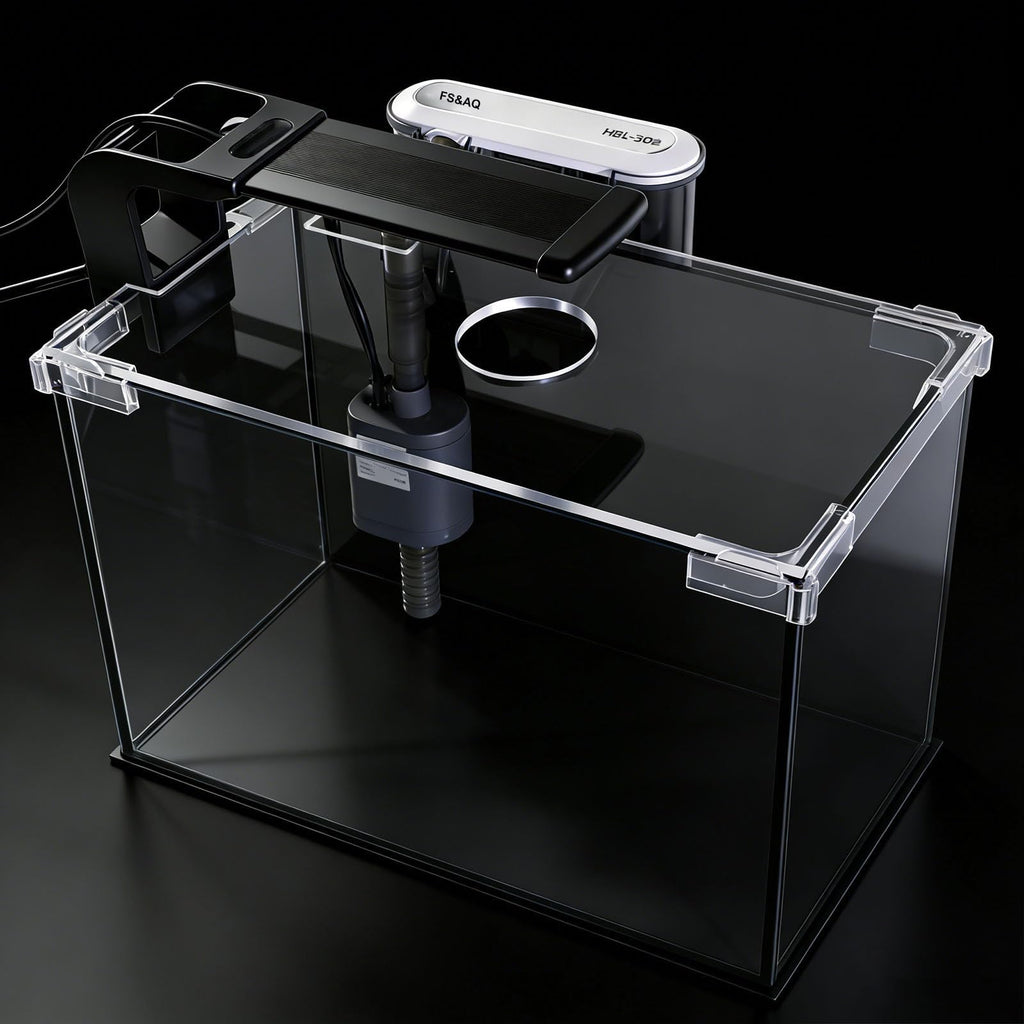 2.5 Gallon Betta Fish Tank with Filter Light and Lid T6598