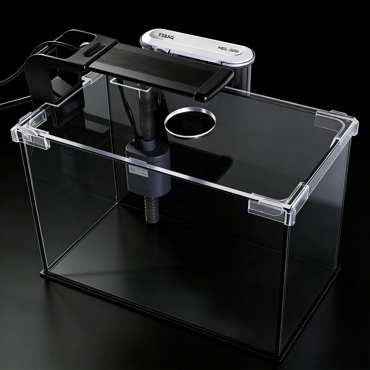 2.5 Gallon Betta Fish Tank with Filter Light and Lid T6598