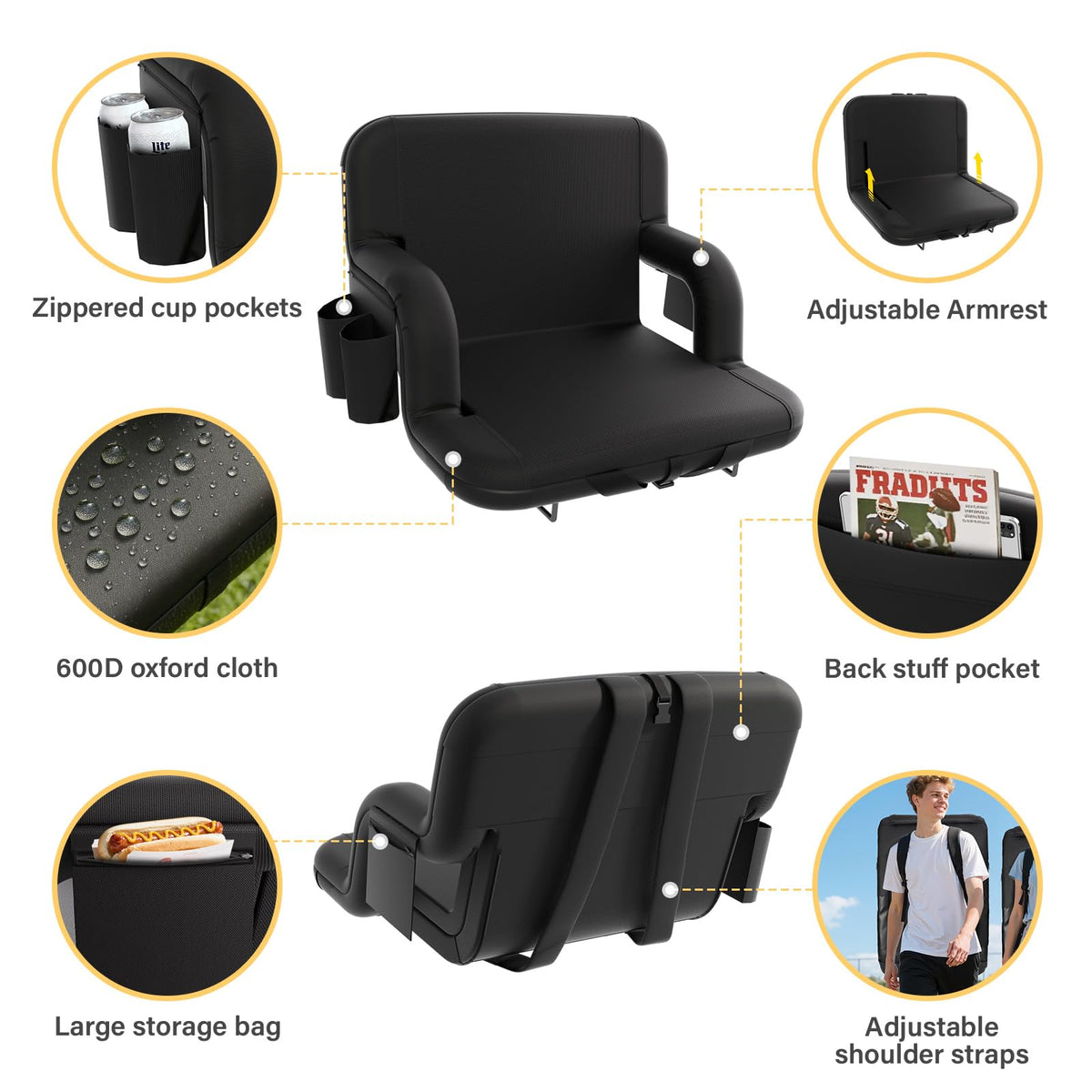 Stadium Seat with Back Support N5735