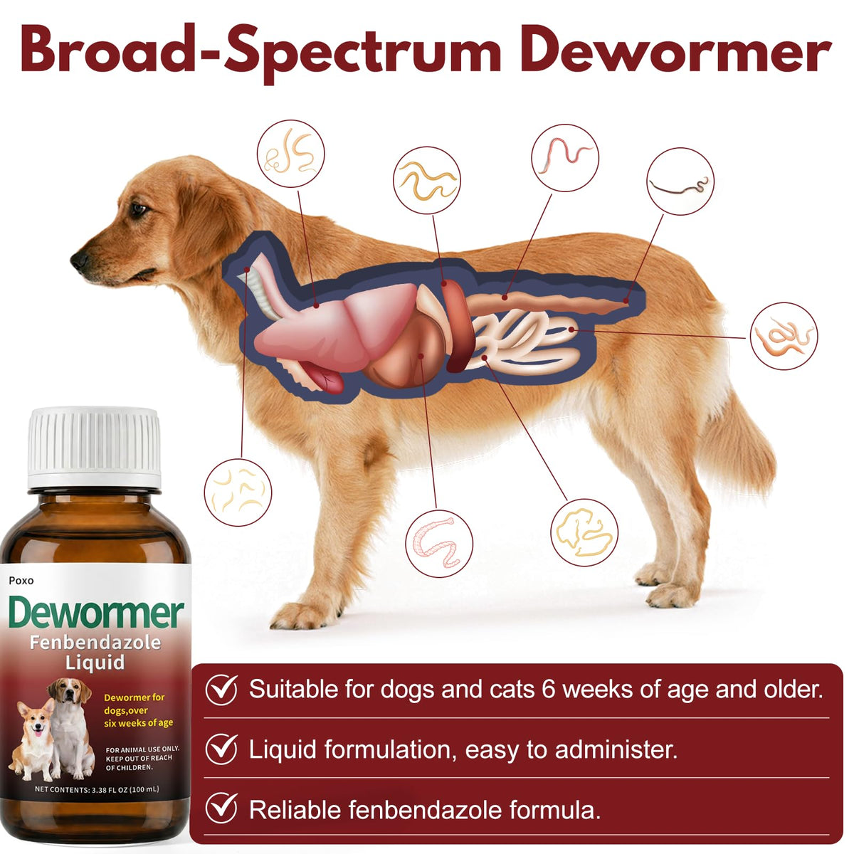 Dewormer Liquid for Dogs M108809