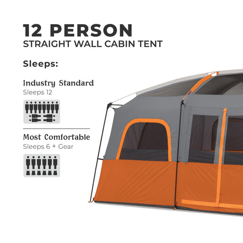 10 Person Multi Room Cabin Tent W412879