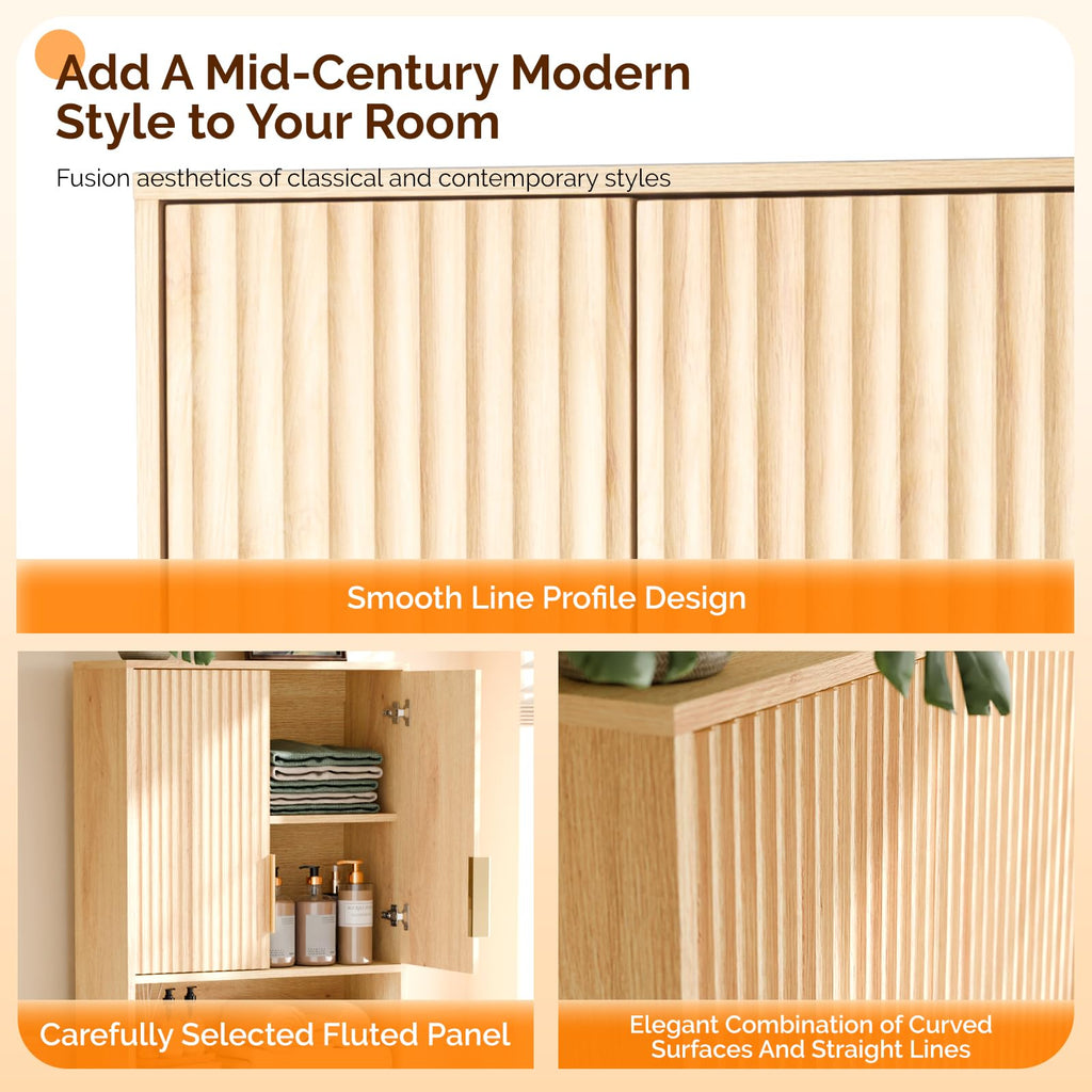 Over The Toilet Storage Cabinet with Adjustable Shelves Z885781