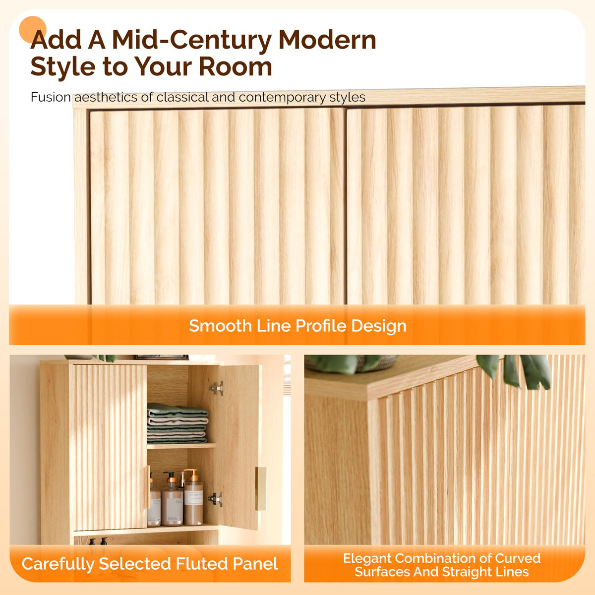 Over The Toilet Storage Cabinet with Adjustable Shelves Z885781