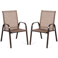 2 Piece Outdoor Patio Chairs with Breathable Fabric O771725