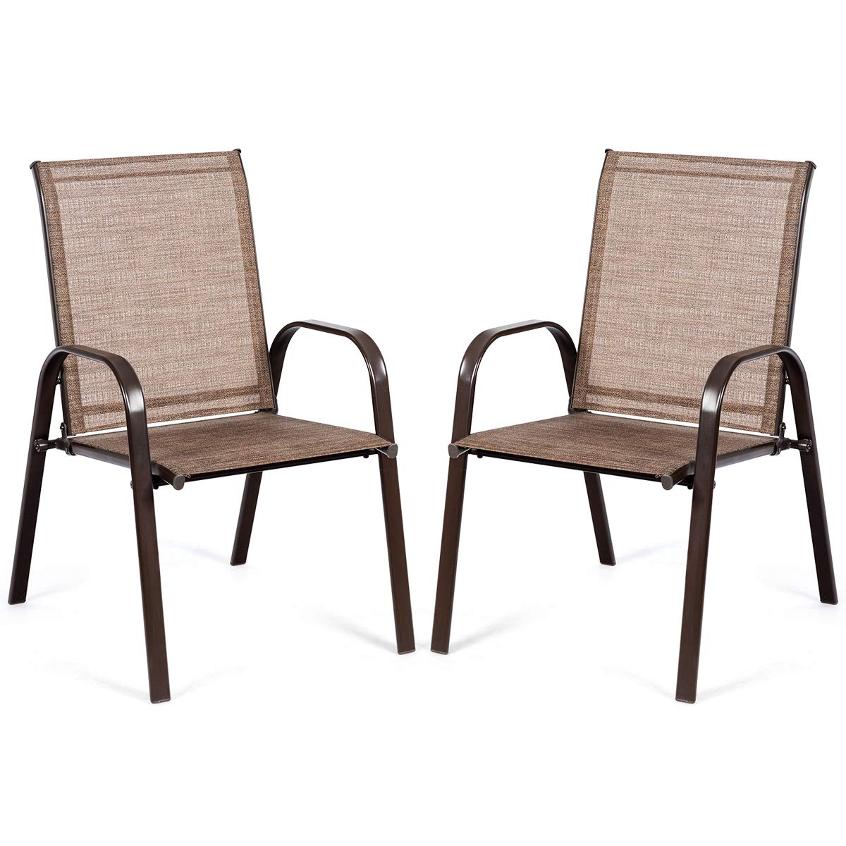 2 Piece Outdoor Patio Chairs with Breathable Fabric O771725