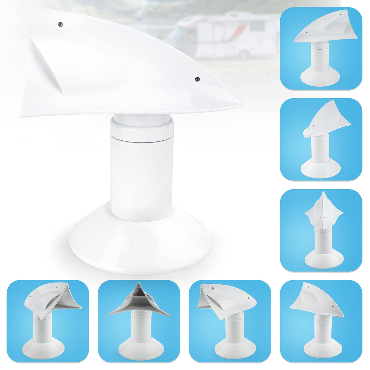 White 1 Pack RV Rotating Sewer Vent L447117