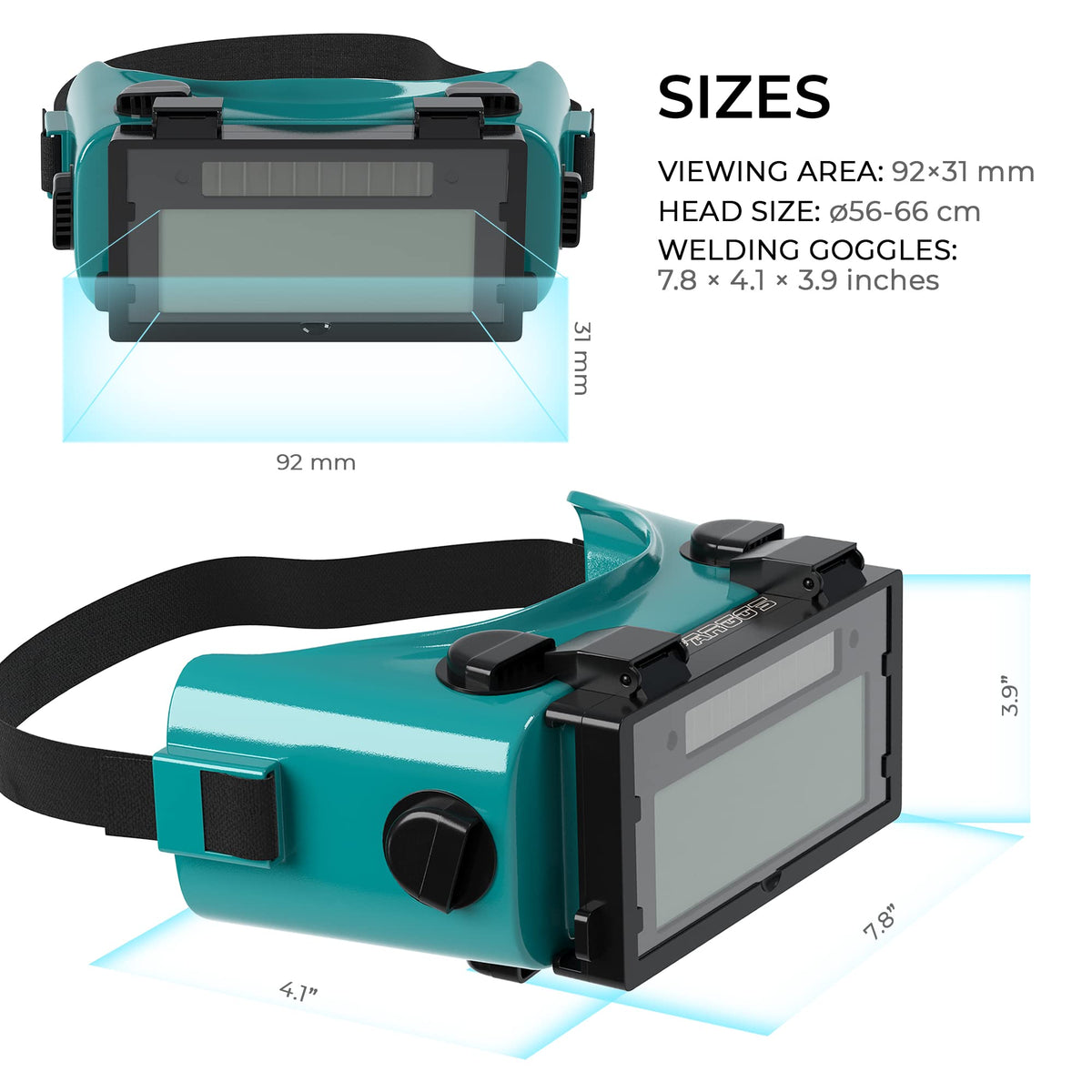 Welding Goggles Auto Darkening Flip Up DIN 8-12 A491835