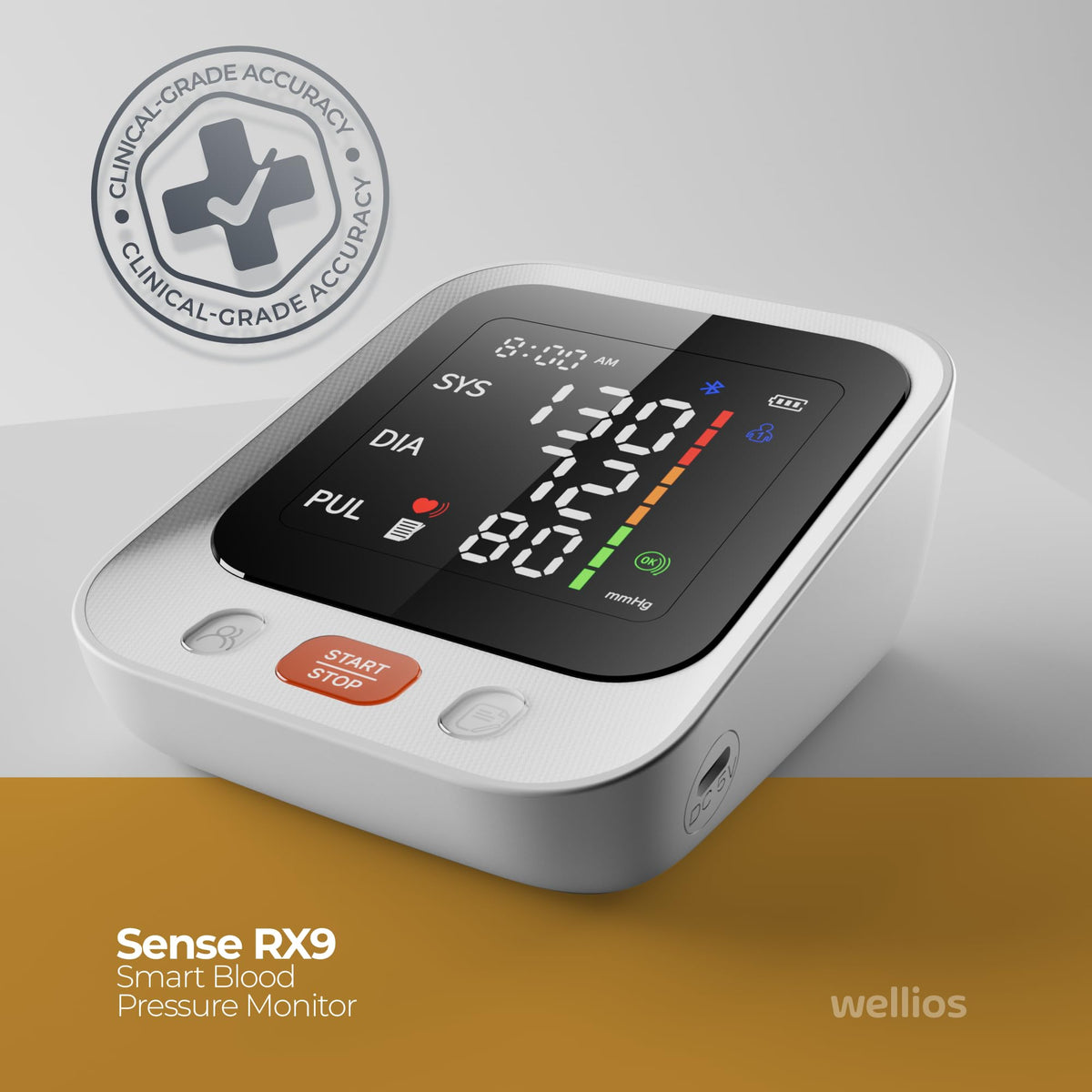 Upper Arm Blood Pressure Monitor with Large Cuff and Backlit Display I917115