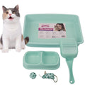 Small Cat Litter Box Starter Kit with Scoop, Bowls and Toys G23279