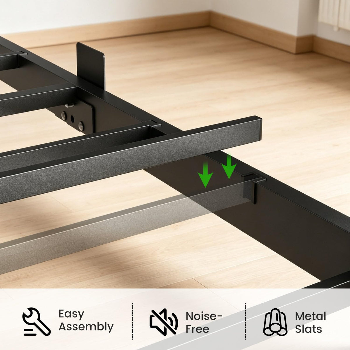 Full Floating Bed Frame with LED Lights W1675