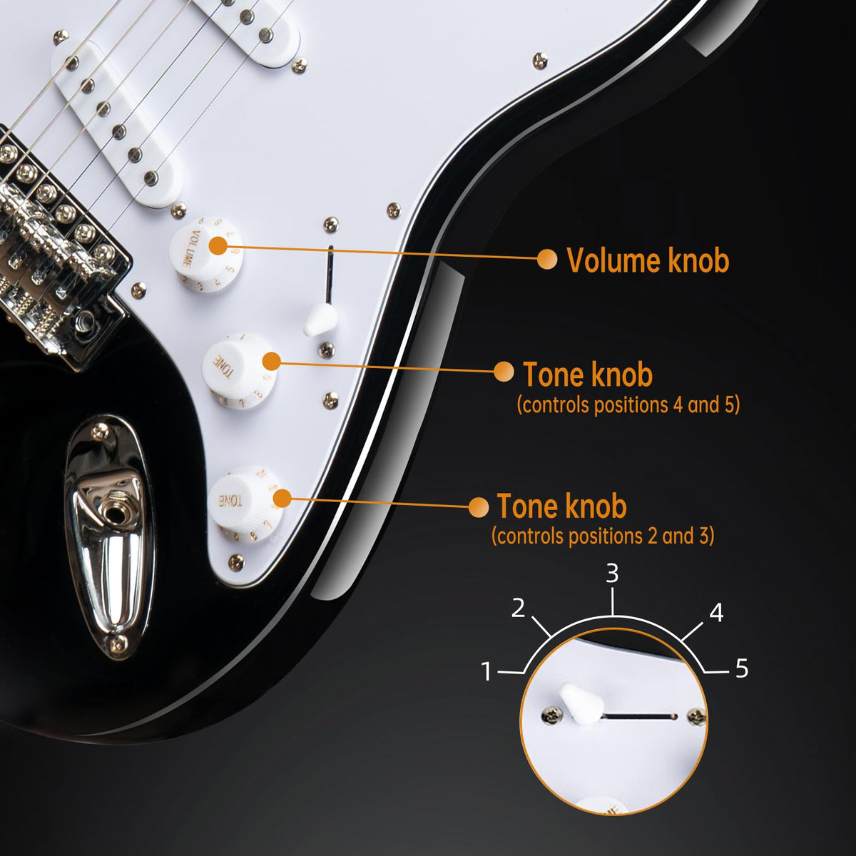 39" Electric Guitar Set with Amp Bag Tuner C439