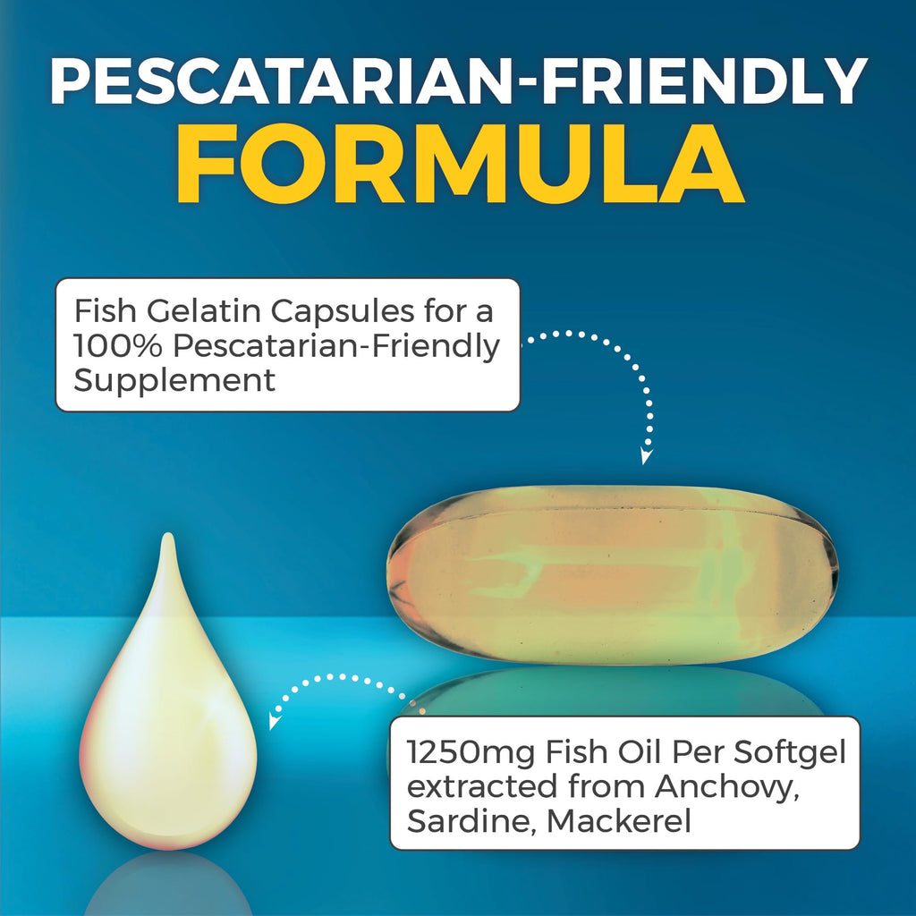 Omega 3 Fish Oil 2500 mg 90 Softgels M73075