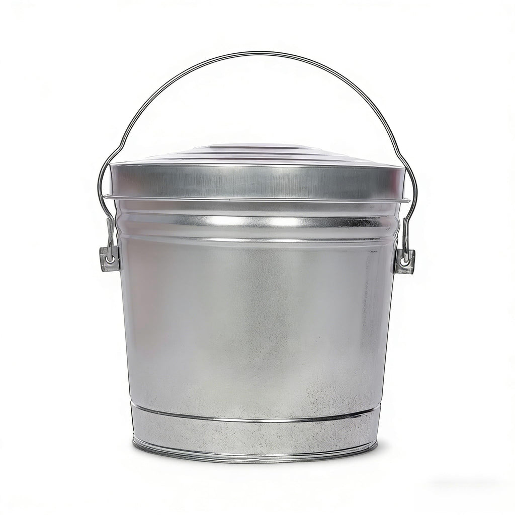 6 Gallon Galvanized Steel Storage Can with Locking Lid O7731