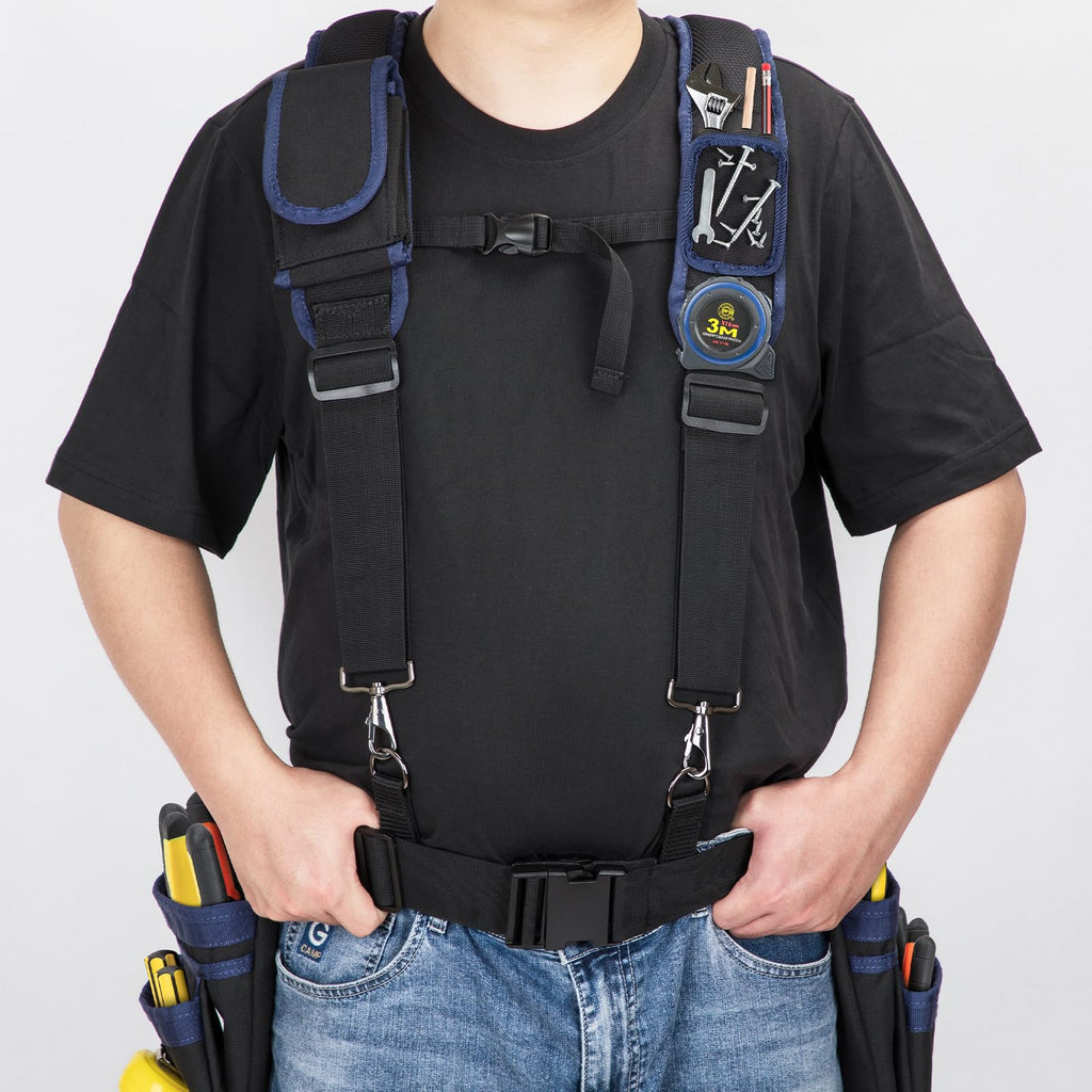 Adjustable Tool Belt with Magnetic Wristband and Pouch Pocket V22020