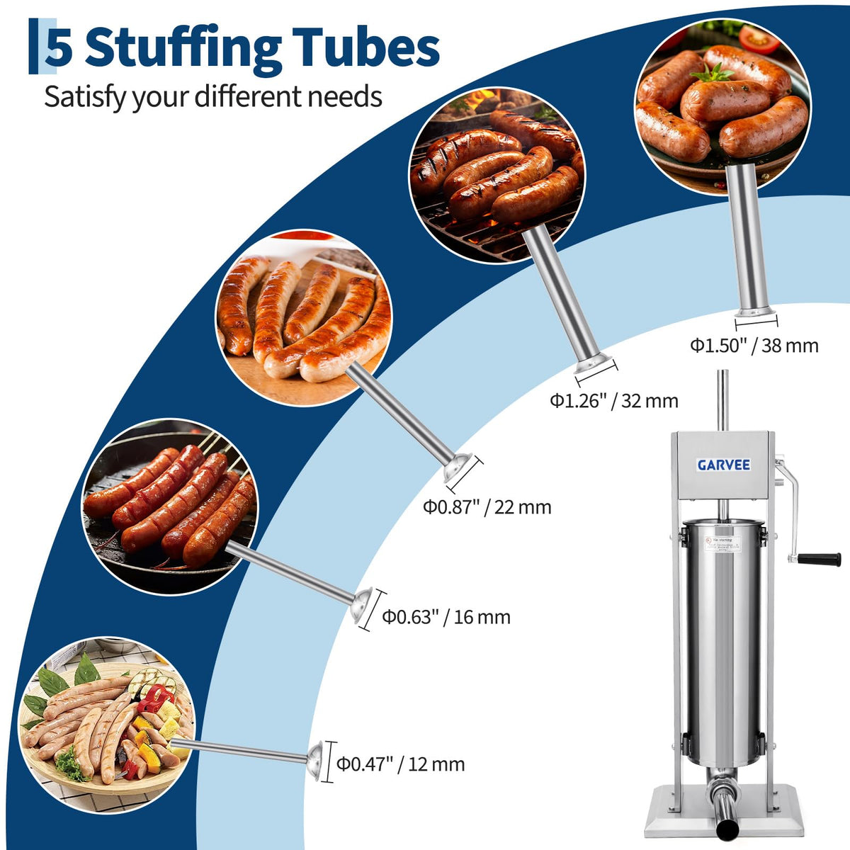 304 Stainless Steel Manual Vertical Sausage Stuffer U238254