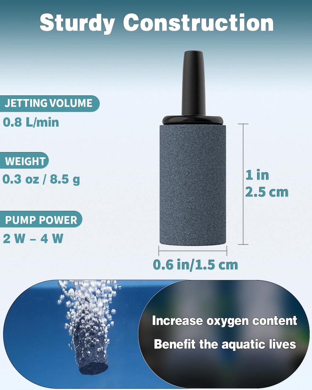 1 Inch Aquarium Air Stone 10 Pack J71202