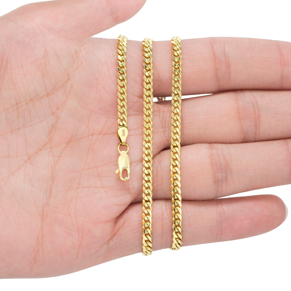 14K Yellow Gold Cuban Link Chain Necklace C245995