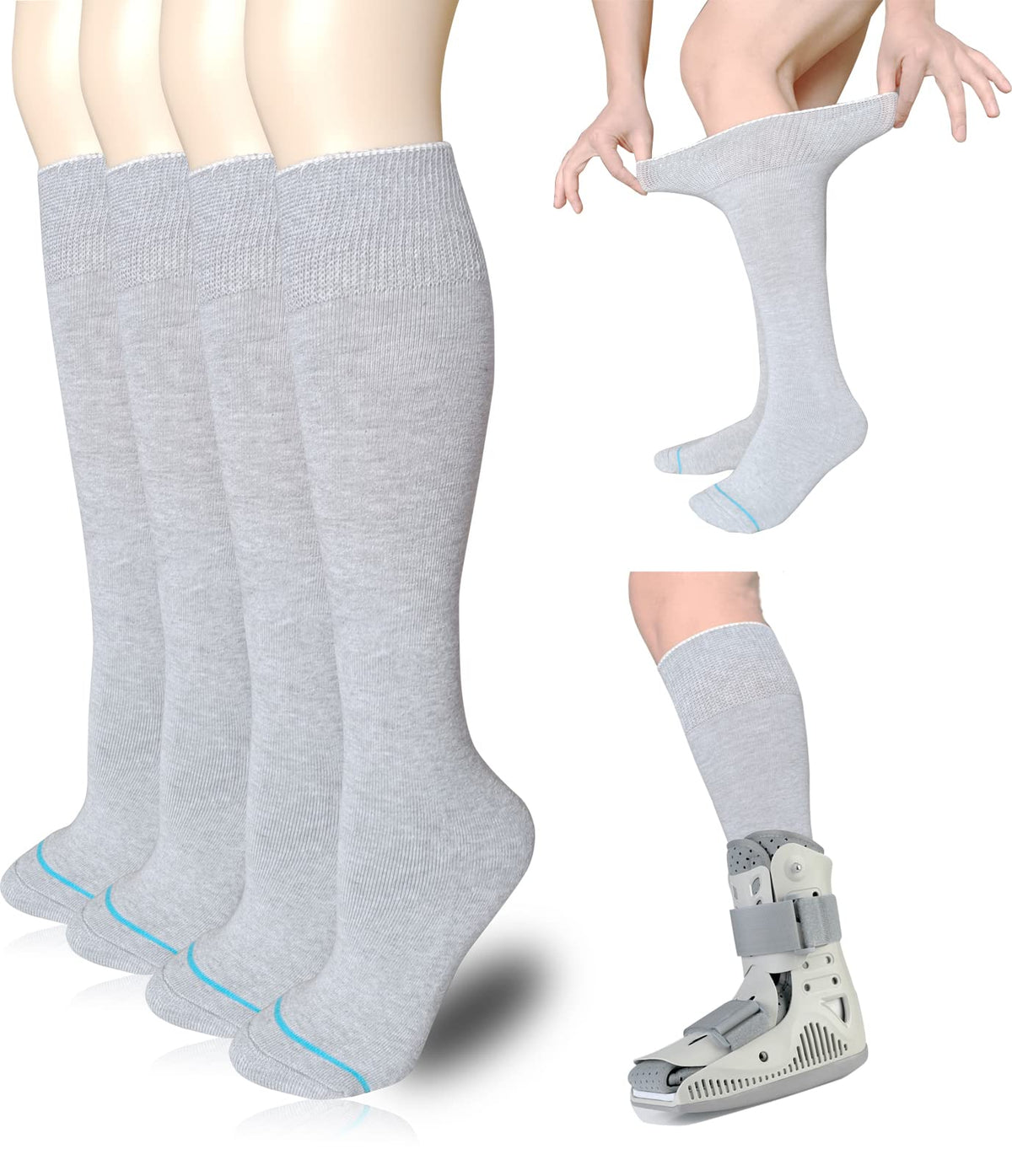 Grey Replacement Sock Liner for Walking Boots 4 Pair C227394