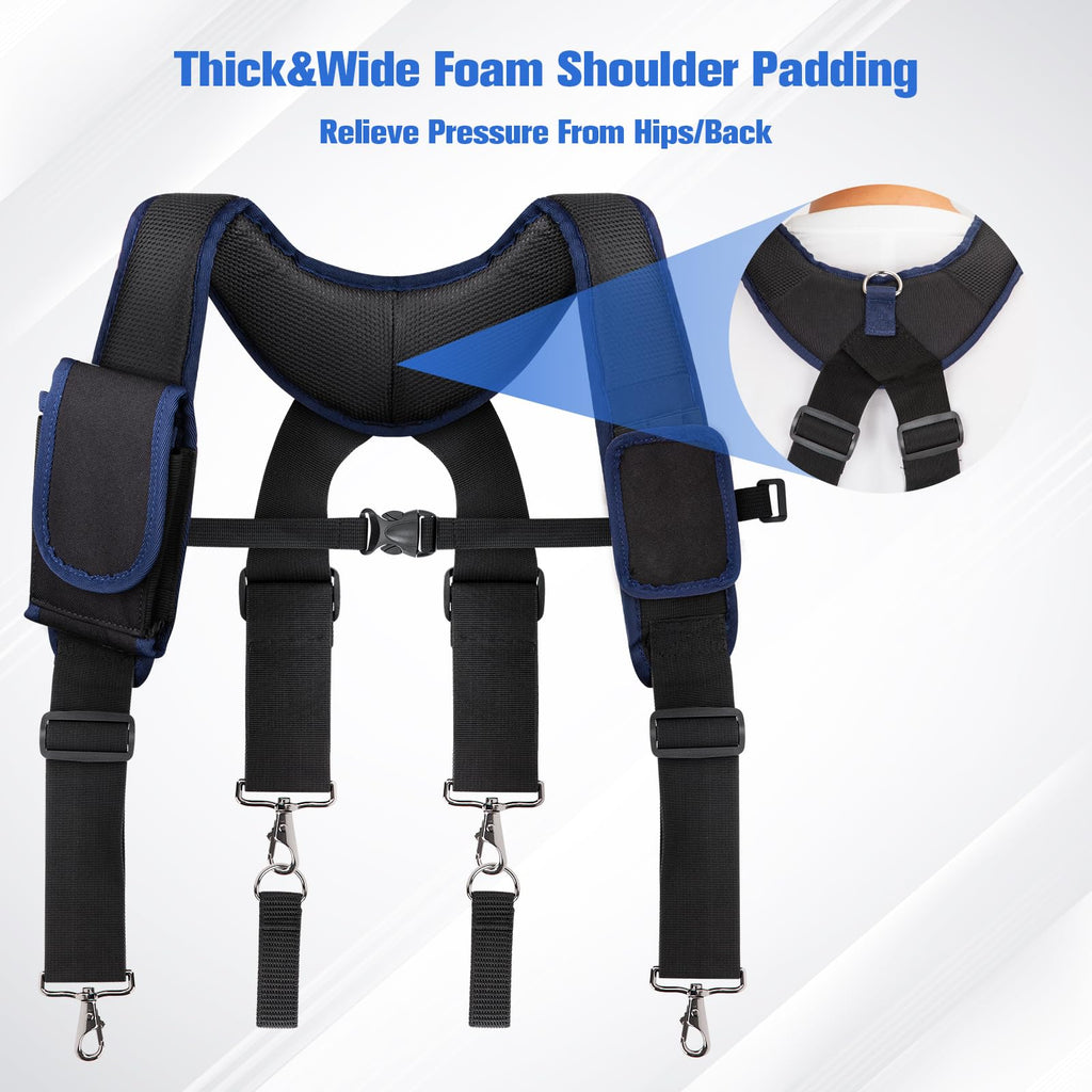 Adjustable Tool Belt with Magnetic Wristband and Pouch Pocket V22020