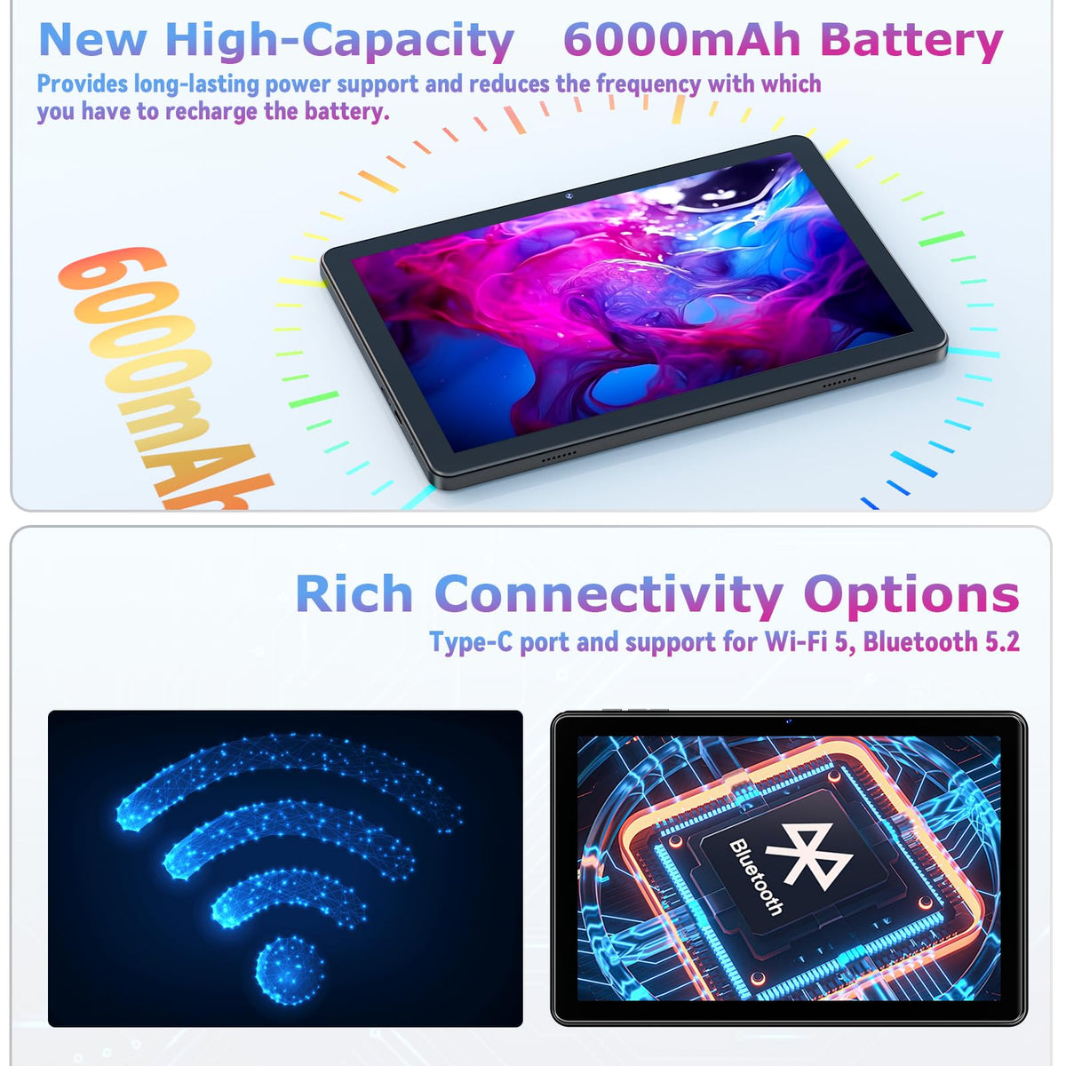 10 inch Android Tablet with 18GB RAM 128GB ROM W250716