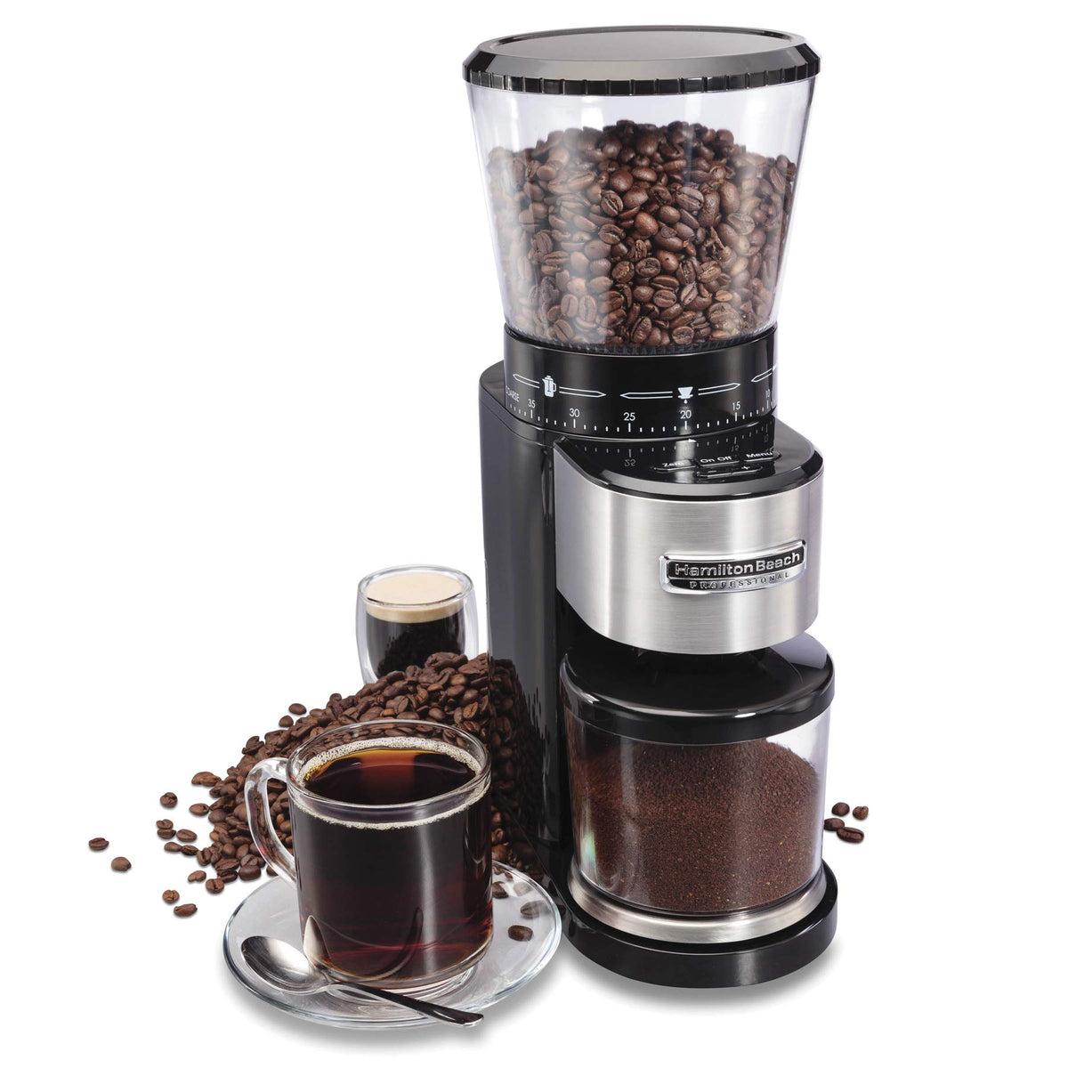 Stainless Steel Conical Burr Digital Coffee Grinder T26586