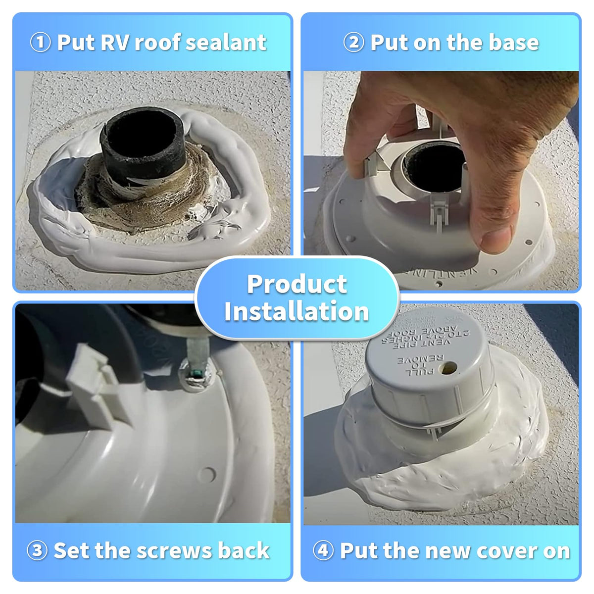 RV Plumbing Vent Caps 2 Pack White M2950