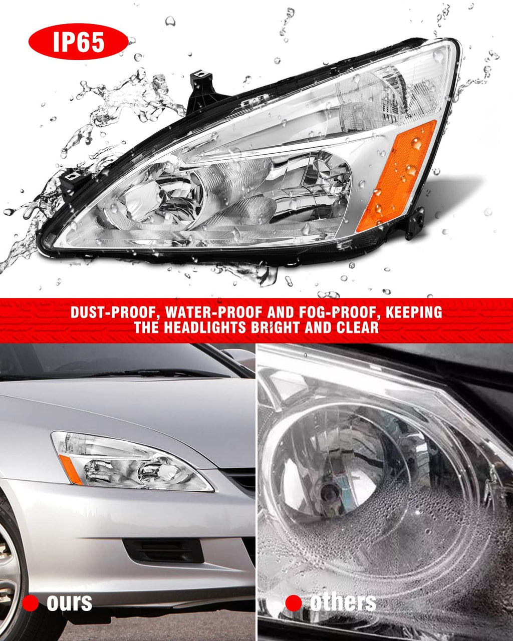2003-2007 Honda Accord Halogen Headlight C1237
