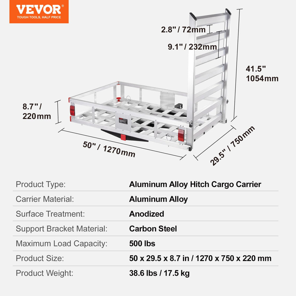 Hitch Cargo Carrier with Folding Ramp I49238