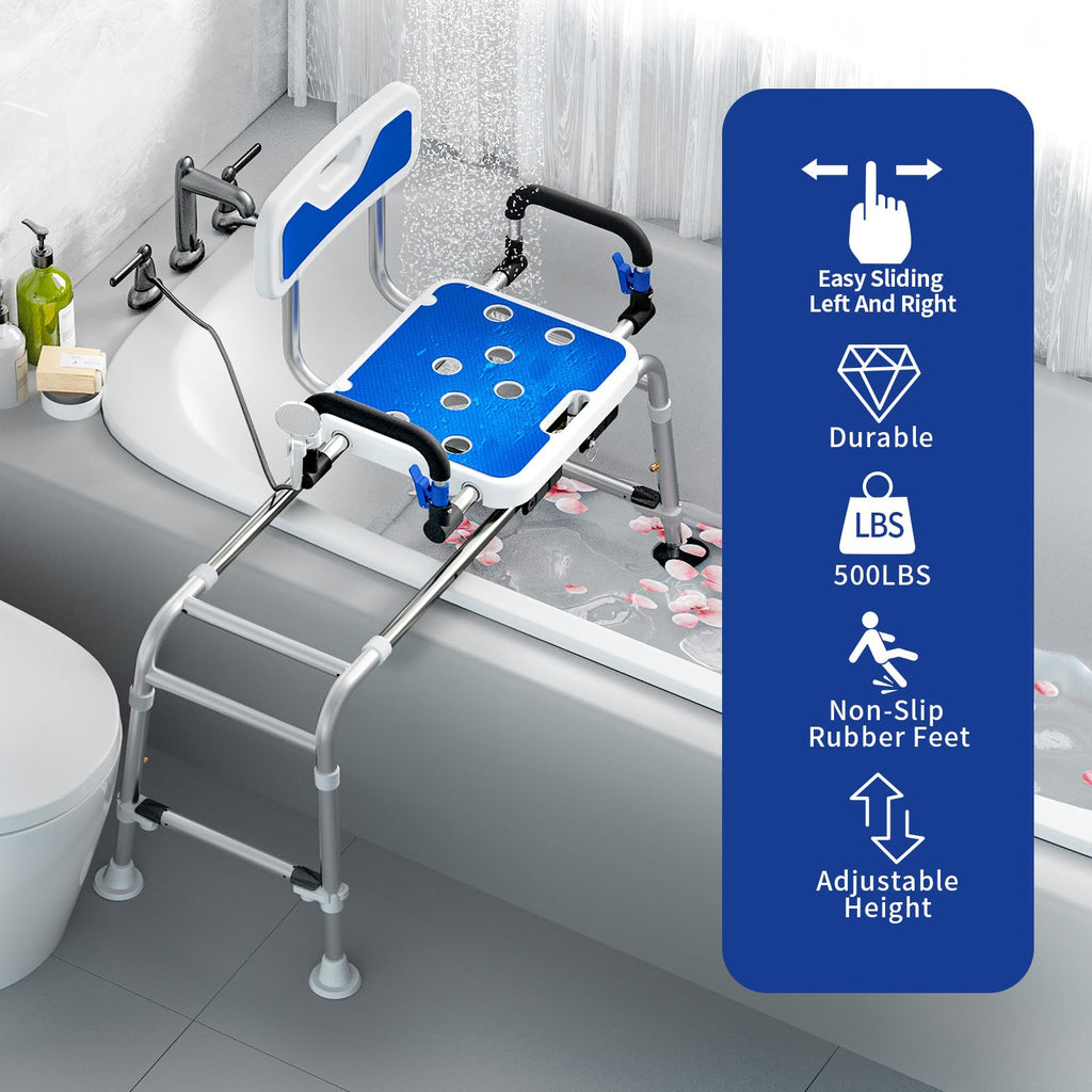 Sliding Shower Chair with Arms and Back I541