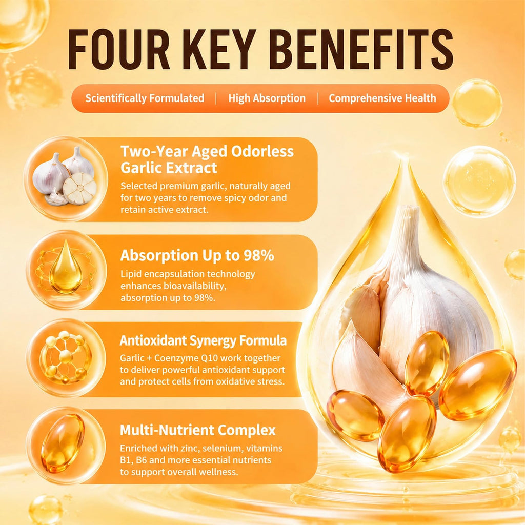 1200mg Odorless Aged Garlic Extract Softgels with CoQ10 O64069
