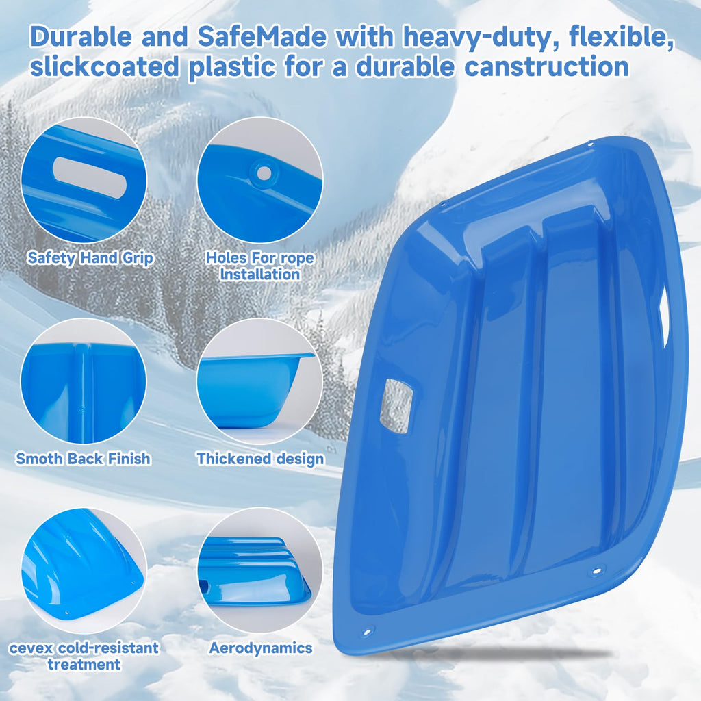 35 inch Plastic Snow Sled with Leash G7899