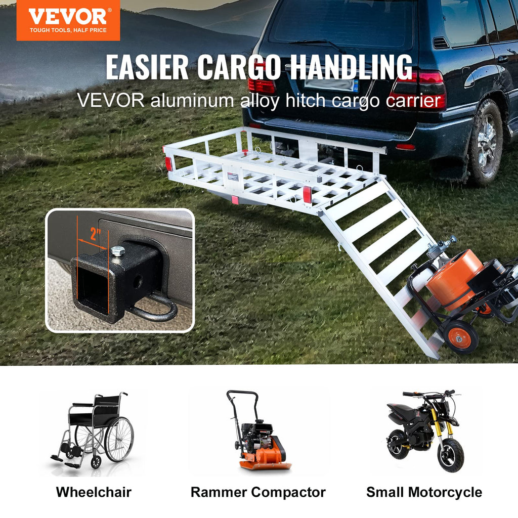 Hitch Cargo Carrier with Folding Ramp I49238