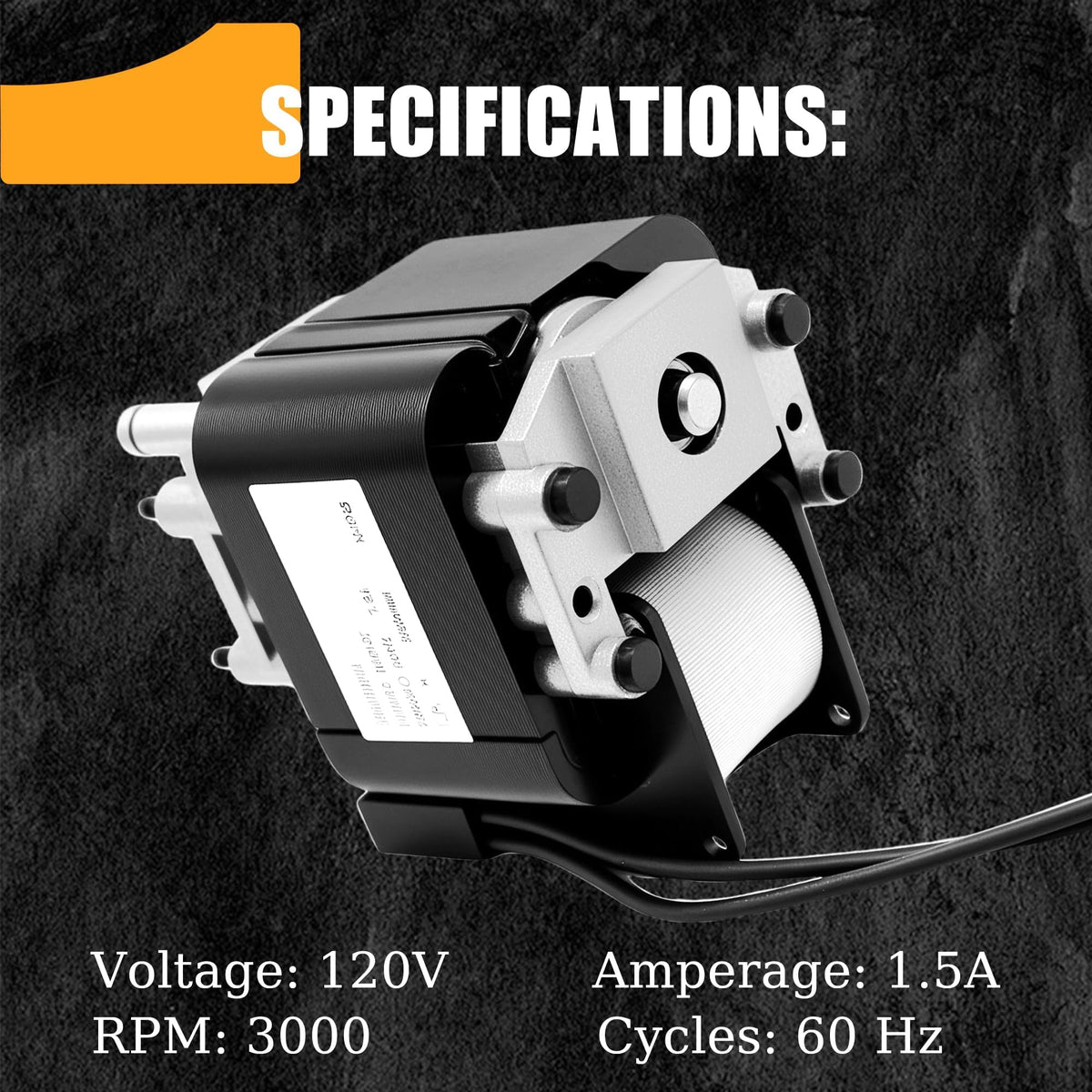 Vent Fan Motor 1.5A 120V 3000rpm Q615890