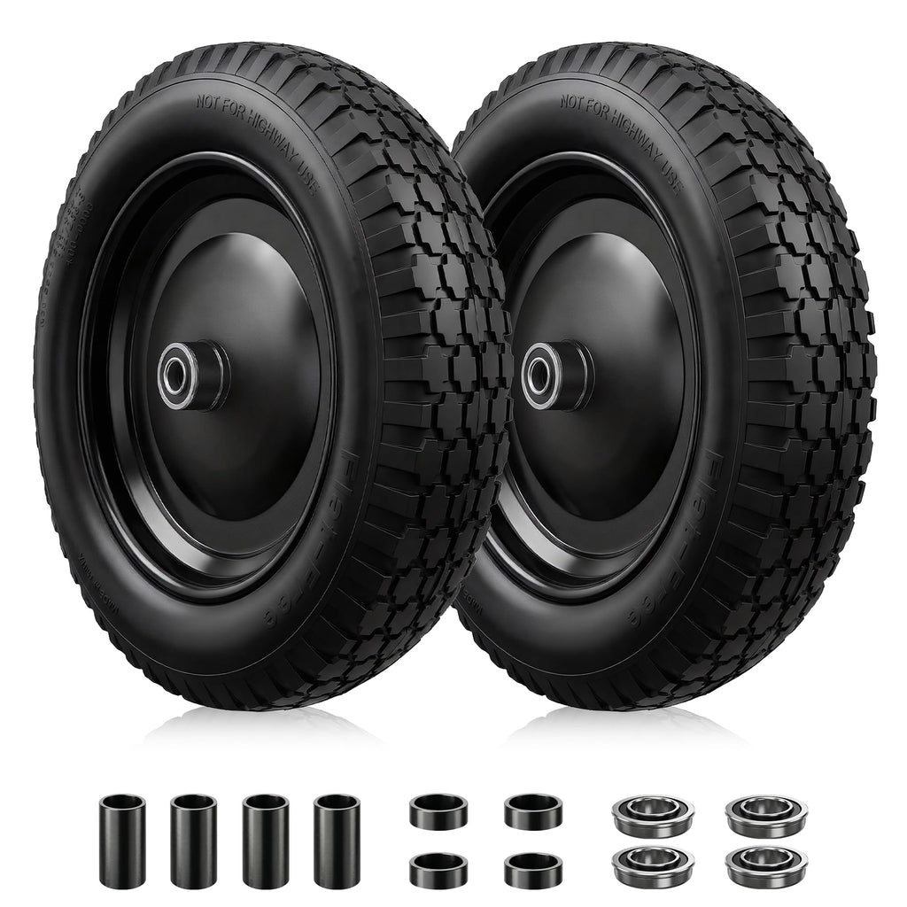 4.80/4.00-8 Flat Free Wheelbarrow Tire and Wheel C5652