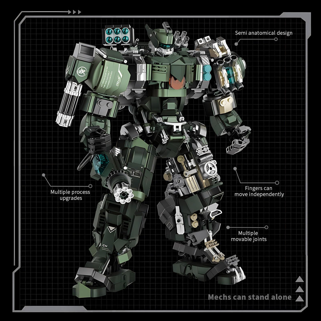 Mech Robot Model Building Blocks Toy Set 1403 Pieces N93534