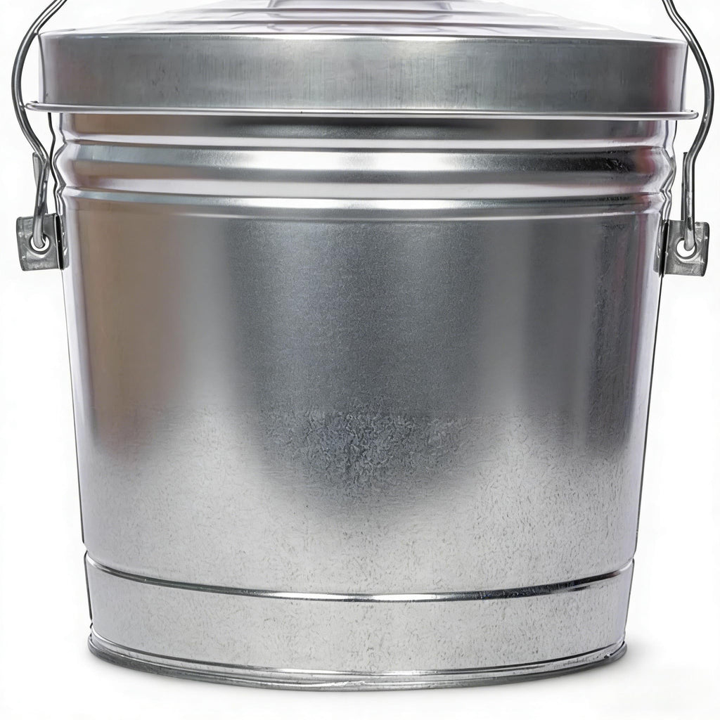 6 Gallon Galvanized Steel Storage Can with Locking Lid O7731
