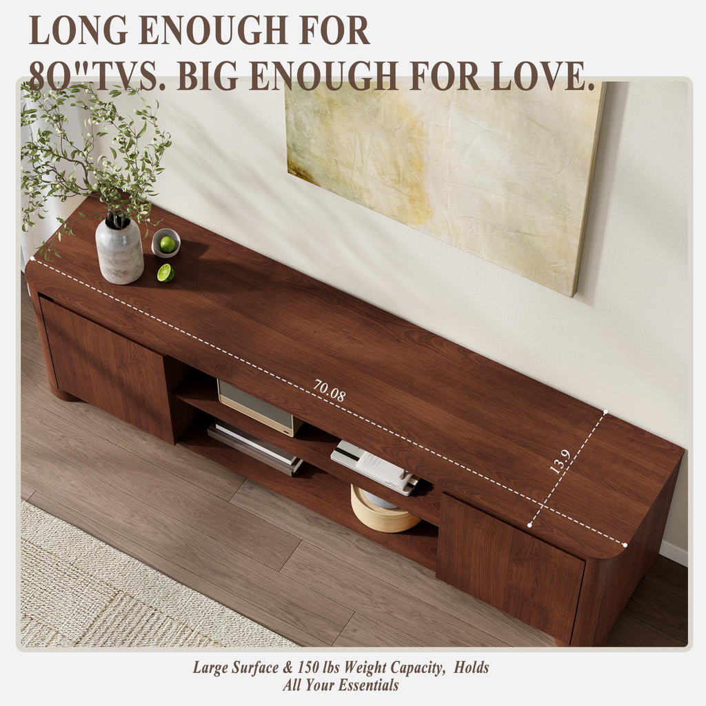 70" Walnut TV Stand X319107