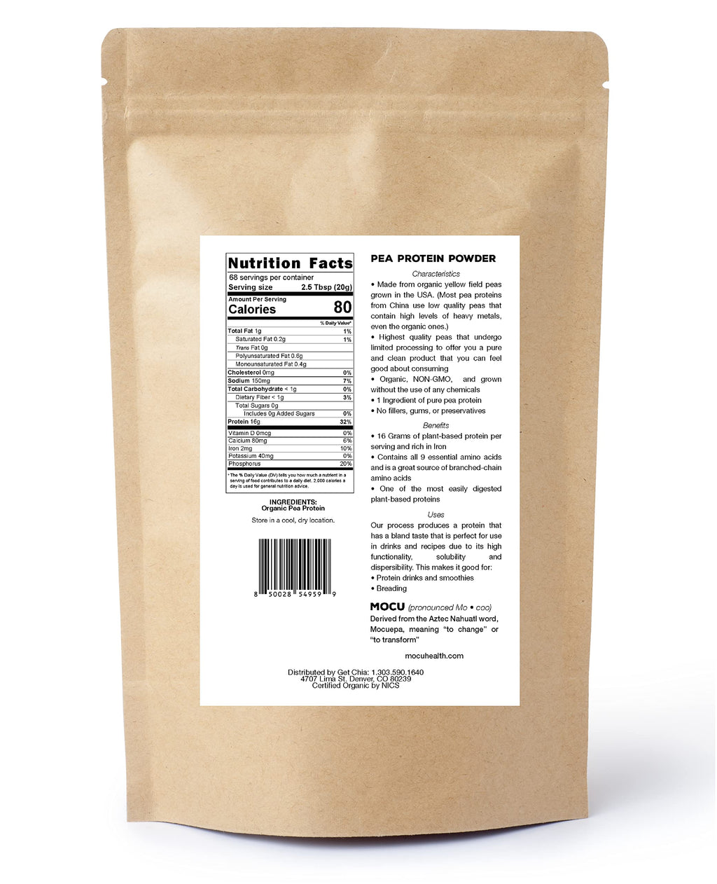 Organic Pea Protein 3 LBS P669