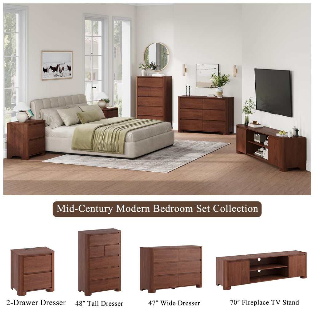 70" Walnut TV Stand X319107