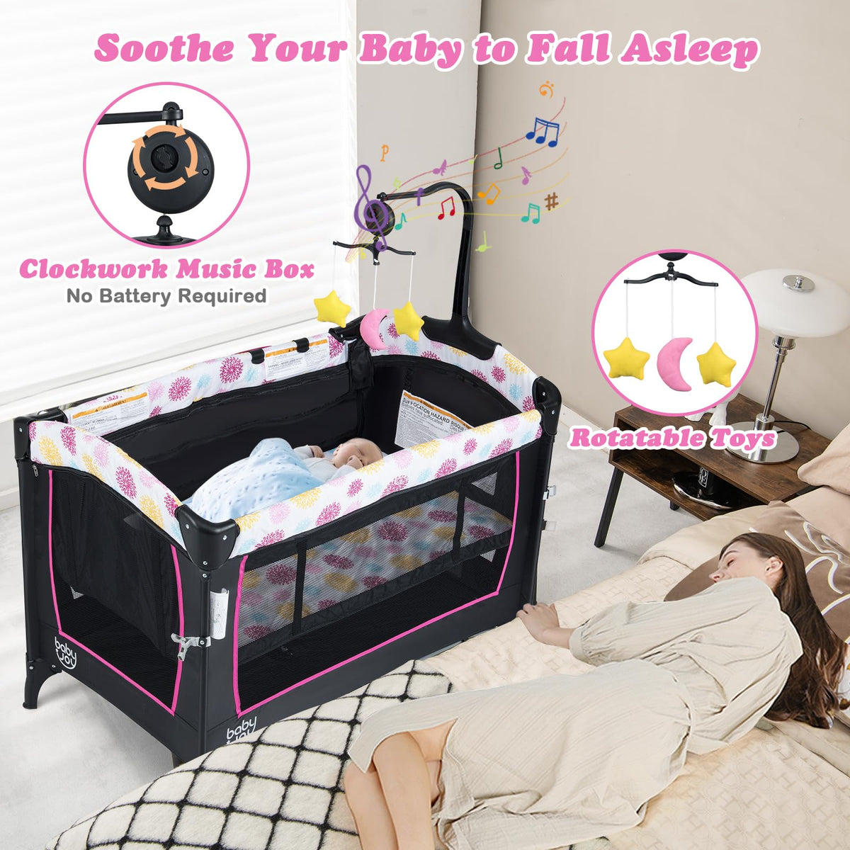 4 in 1 Pink Pack and Play L614